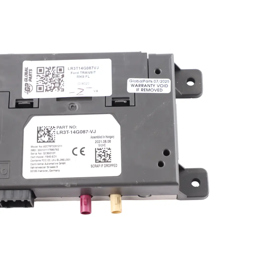 Mk8 Bluetooth Module Unit Control ECU LR3T-14G087-VJ to Ford Transit with Part number LR3T14G087VJ Ford Transit Mk8 Bluetooth Module Unit Control ECU LR3T-14G087-VJ - SKU LR3T14G087VJ - Part number LR3T14G087VJ