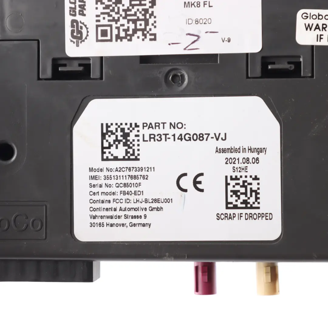 Ford Transit Mk8 Module Bluetooth Unité De Contrôle ECU LR3T-14G087-VJ - SKU LR3T14G087VJ - Numéro de pièce LR3T14G087VJ