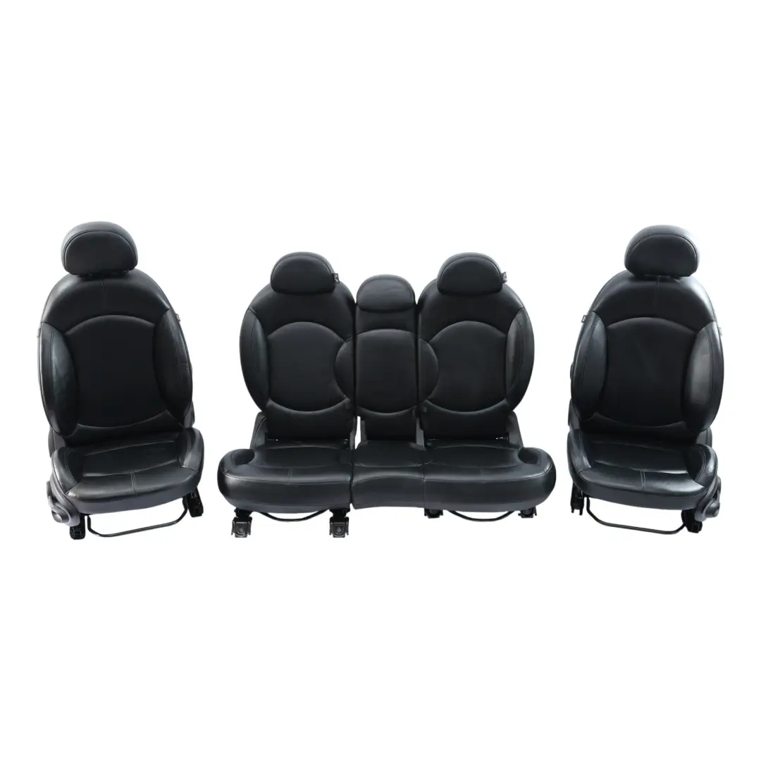 Mini Cooper R60 Countryman Sport Heated Black Leather Interior Seats Front Rear - SKU R60 Sport Black Leather Seats (T6E1) - Part number 9806611