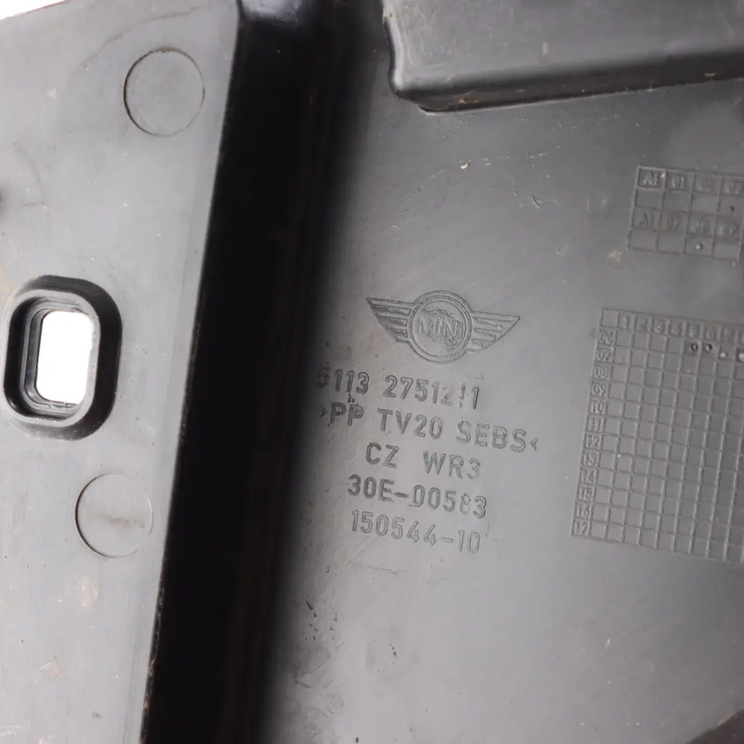 Apron Scuttle Panel Cover Trim Right O/S to Mini Cooper R55 R56 R57 with Part number 2751211 Mini Cooper R55 R56 R57 Apron Scuttle Panel Cover Trim Right O/S - SKU rhd-2751211 - Part number 2751211