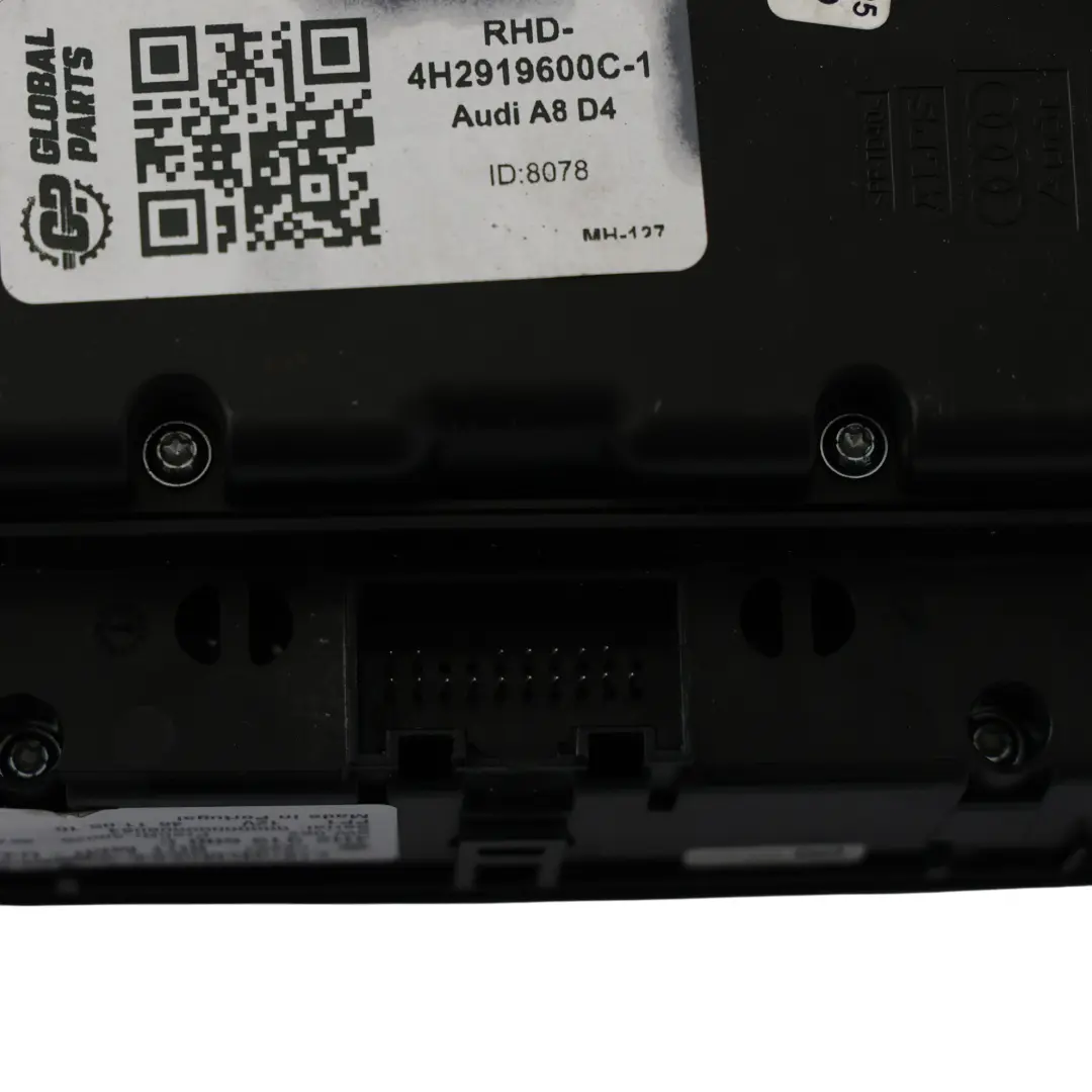Audi A8 D4 Sat Navi Multimedia Head Unit Radio Control Switch Panel - SKU RHD-4H2919600C-1 - Part number 4H2919600C