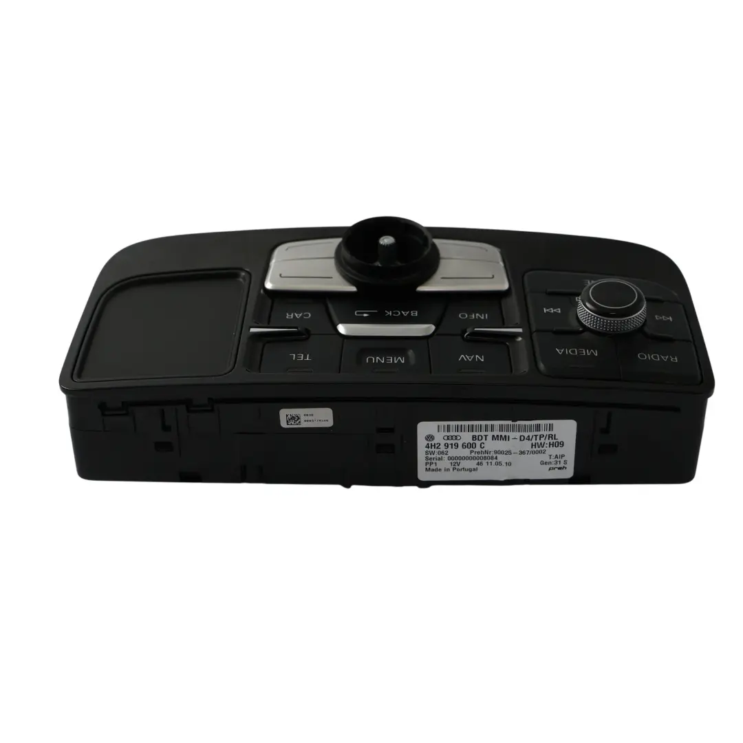 Audi A8 D4 Sat Navi Multimedia Head Unit Radio Control Switch Panel - SKU RHD-4H2919600C-1 - Part number 4H2919600C