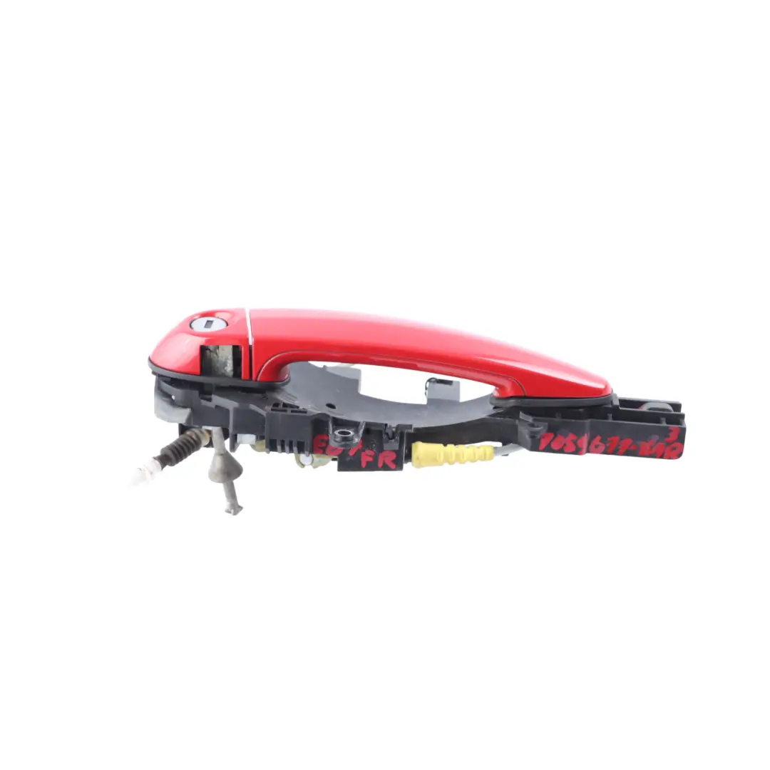 BMW E81 E87 Complete Door Grab Handle Front Right O/S Karmesinrot - A61 - SKU RHD-7059677-KAR - Part number 7059677