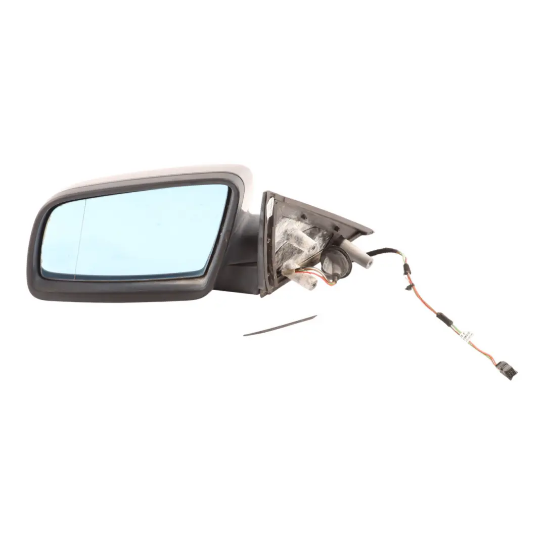 BMW E60 E61 Wing Mirror Heated Left N/S Silbergrau Silver Grey A08 - SKU RHD-7189487-SBG1 - Part number 7189487