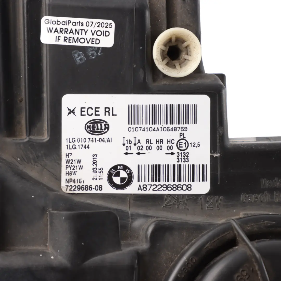 Headlight Light Lamp Front Right O/S to BMW F20 F21 with Part number 7229686 BMW F20 F21 Headlight Light Lamp Front Right O/S - SKU RHD-7229686-3 - Part number 7229686