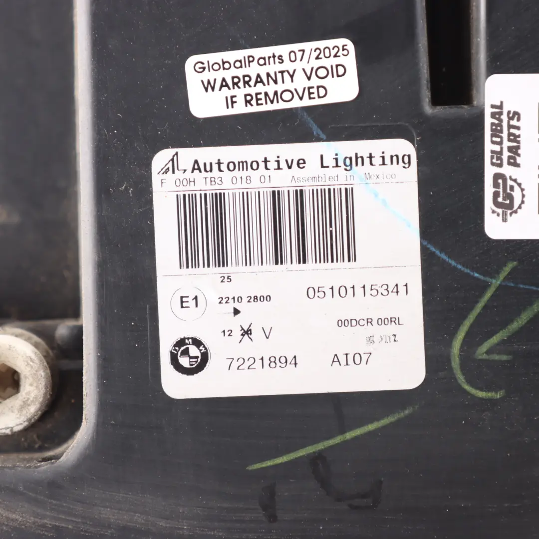 Bi-xenon Headlight Headlamp Front Light Lamp Right O/S 7221894 to BMW X5 E70 LCI with Part number 7240790 BMW X5 E70 LCI Bi-xenon Headlight Headlamp Front Light Lamp Right O/S 7221894 - SKU RHD-7240790-1 - Part number 7240790