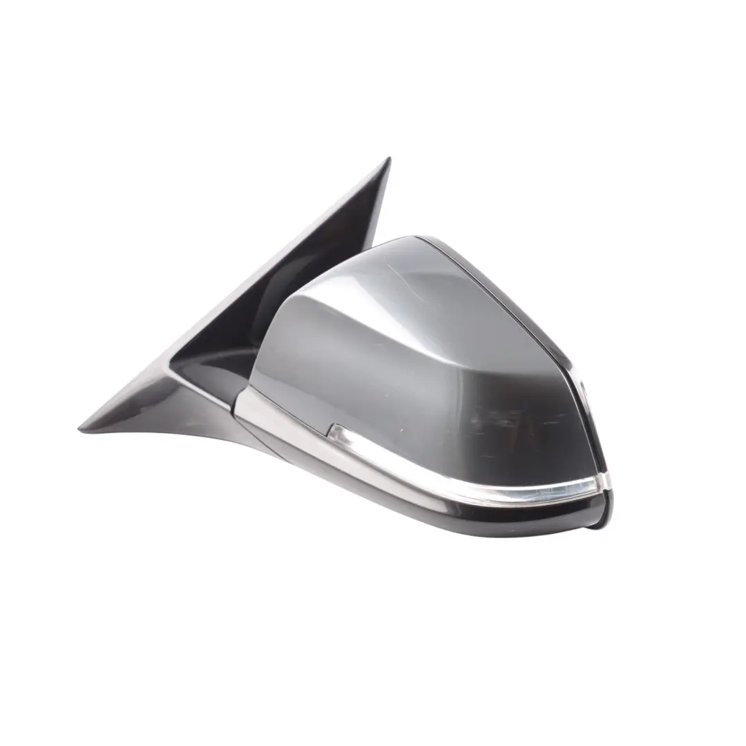 BMW F30 F31 Wing Mirror High Gloss Heated Left N/S Mineralgrau Grey - B39 - SKU RHD-7345659-MG - Part number 7345659