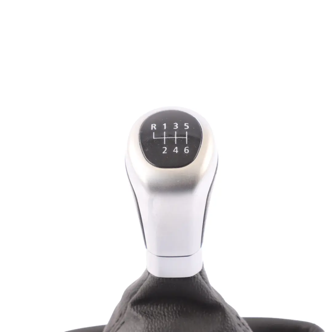 BMW E81 E82 E87 Shift Gear Knob With Cover Leather Chrome Ring - SKU RHD-7595327 - Part number 7595327