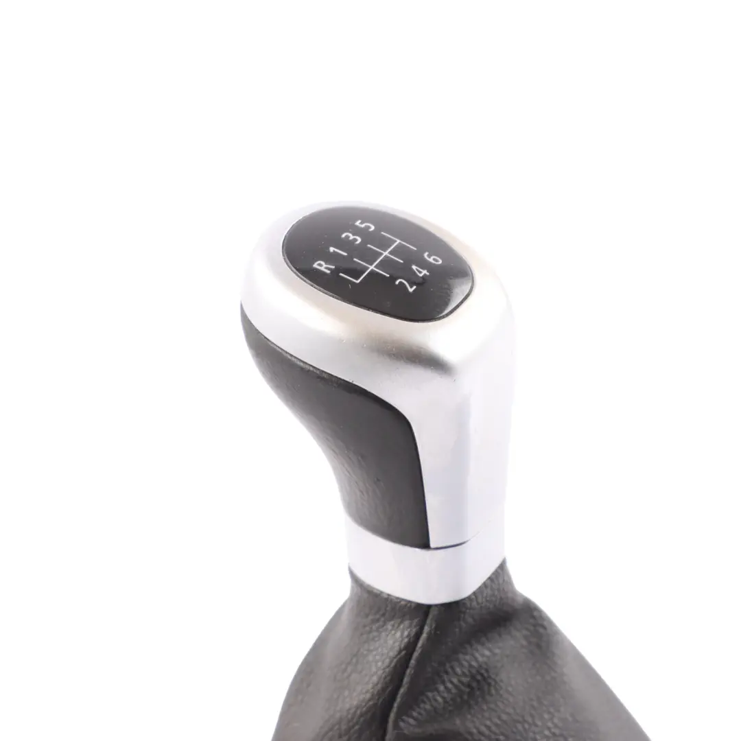 BMW E81 E82 E87 Shift Gear Knob With Cover Leather Chrome Ring - SKU RHD-7595327 - Part number 7595327