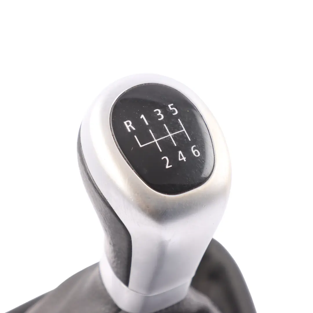 BMW E81 E82 E87 Shift Gear Knob With Cover Leather Chrome Ring - SKU RHD-7595327 - Part number 7595327