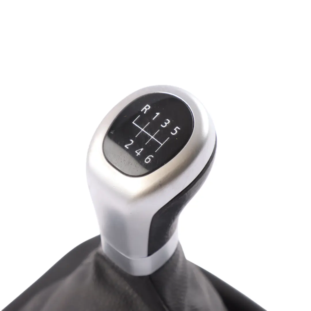Shift Gear Knob With Cover Leather Chrome Ring to BMW E81 E82 E87 with Part number 7595327 BMW E81 E82 E87 Shift Gear Knob With Cover Leather Chrome Ring - SKU RHD-7595327 - Part number 7595327