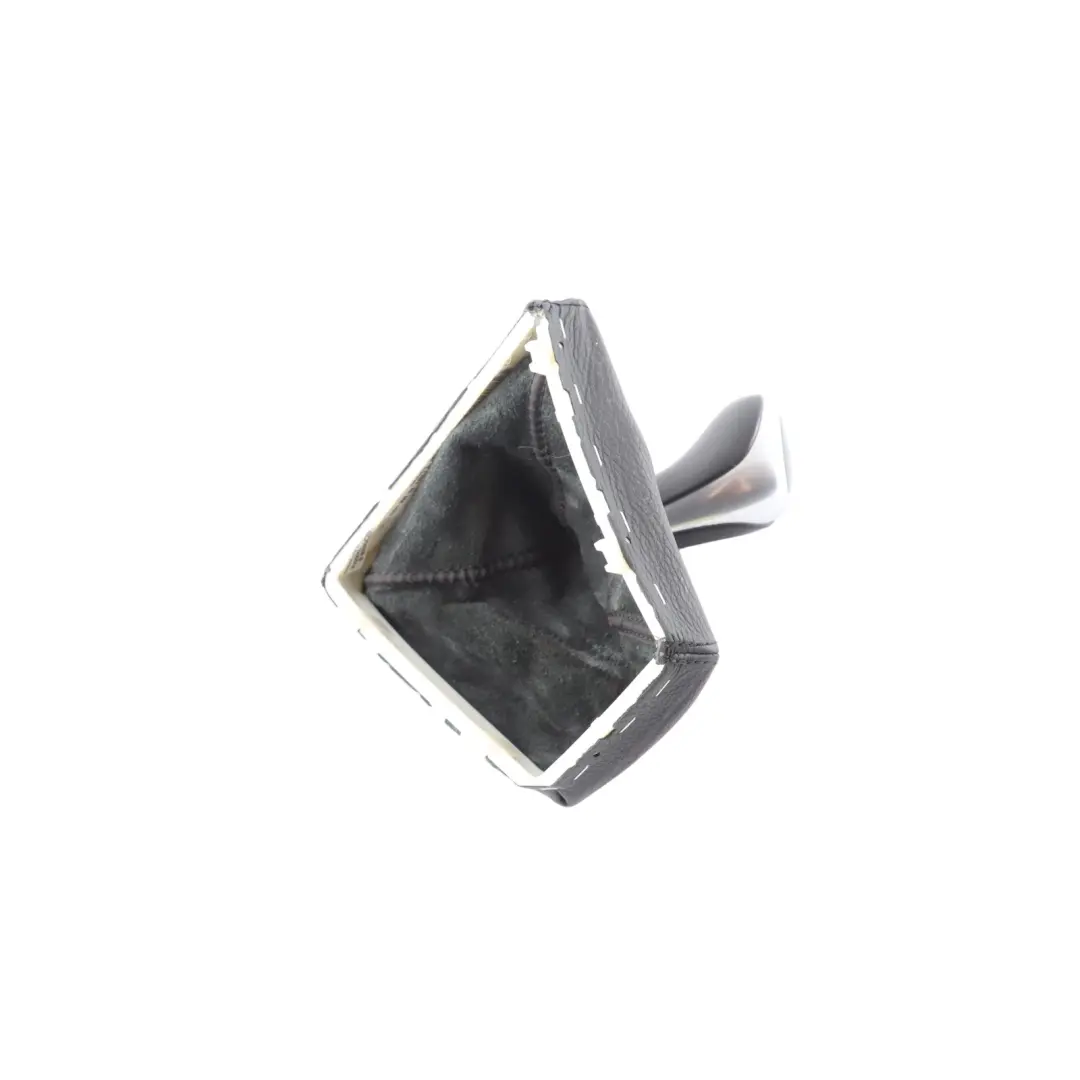 BMW 5 F10 F11 Gear Shift Lever Knob Leather Gaiter Cover Perlglanz Chrome - SKU RHD-7599517-1 - Part number 7599517