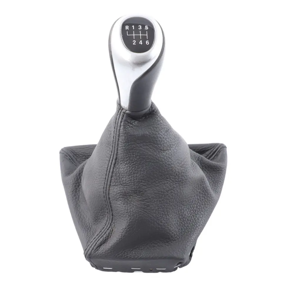 BMW 5 F10 F11 Gear Shift Lever Knob Leather Gaiter Cover Perlglanz Chrome - SKU RHD-7599517-2 - Part number 7599517