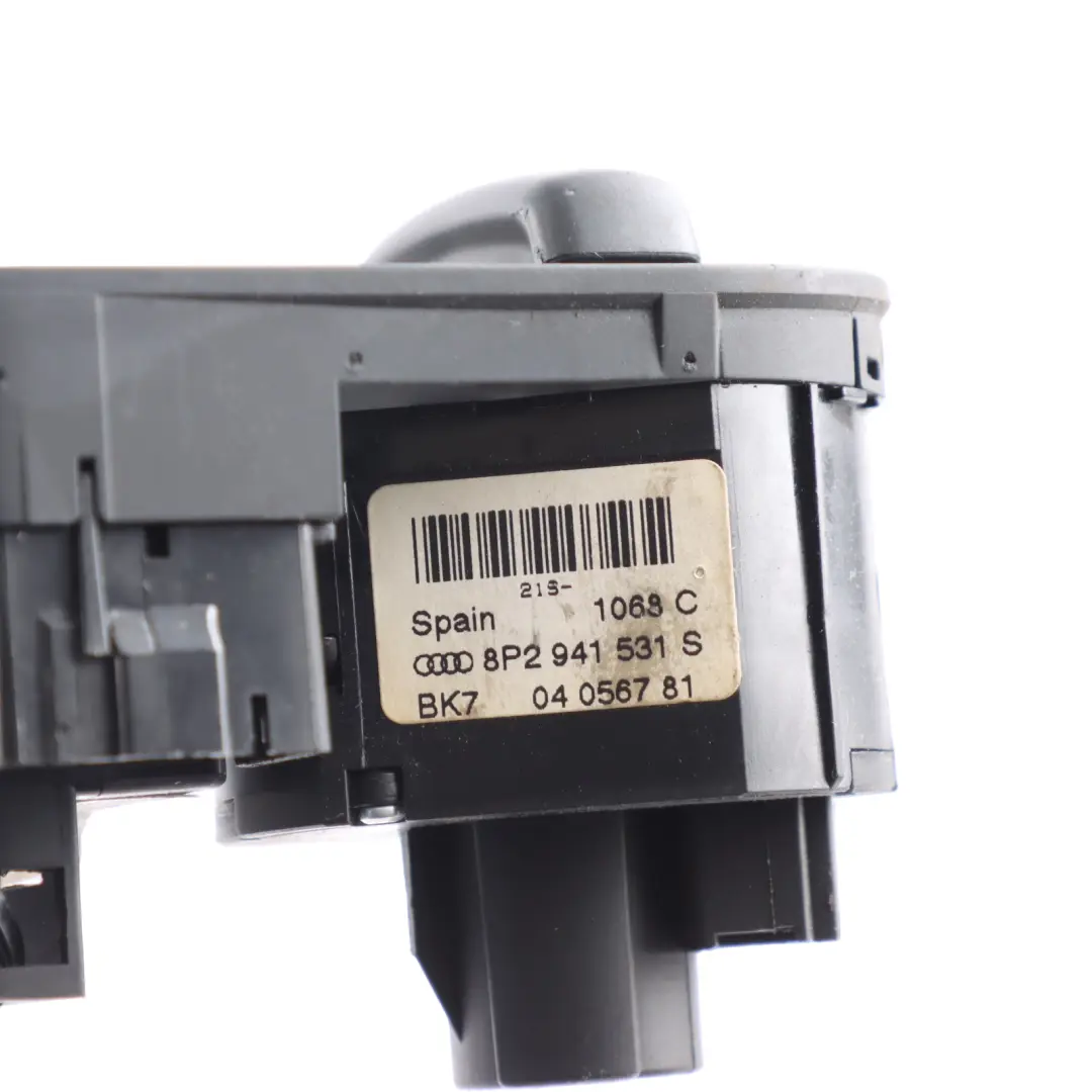 Audi A3 8P Lamp Headlight Dashboard Control Switch Panel Right O/S - SKU RHD-8P2941531S - Part number 8P2941531S