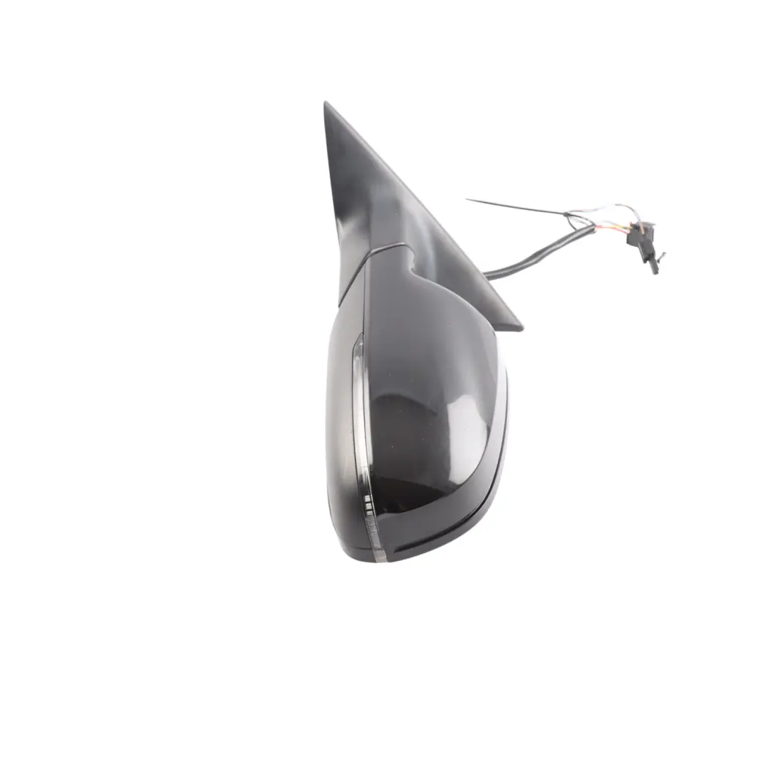 Audi A5 8T Front Mirror Wing Door Electric Left N/S Brilliant Black - Y9B - SKU RHD-8T2857409AF-BBL - Part number 8T2857409AF