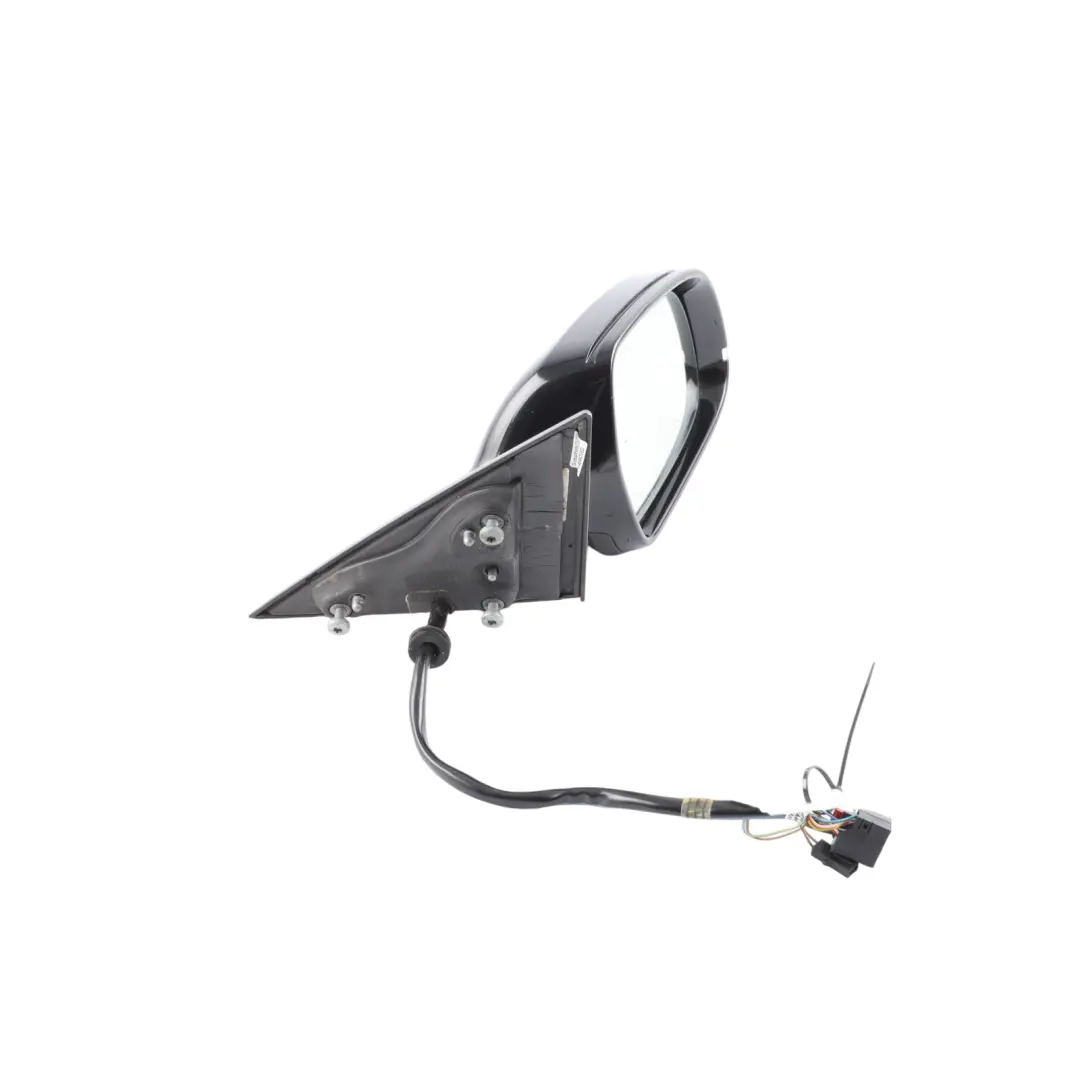 Audi A5 8T Side Wing Mirror Electric Right O/S Brilliant Black Metallic - Y9B - SKU RHD-8T2857410AJ-BBL - Part number 8T2857410AJ