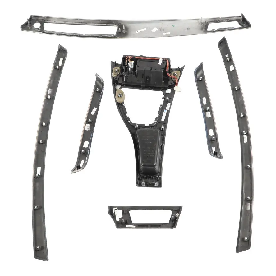 BMW E90 E91 LCI Dashboard Trim Console Strip Set Bamboo Woodgrain - SKU RHD-9214798-1 - Part number 9214798