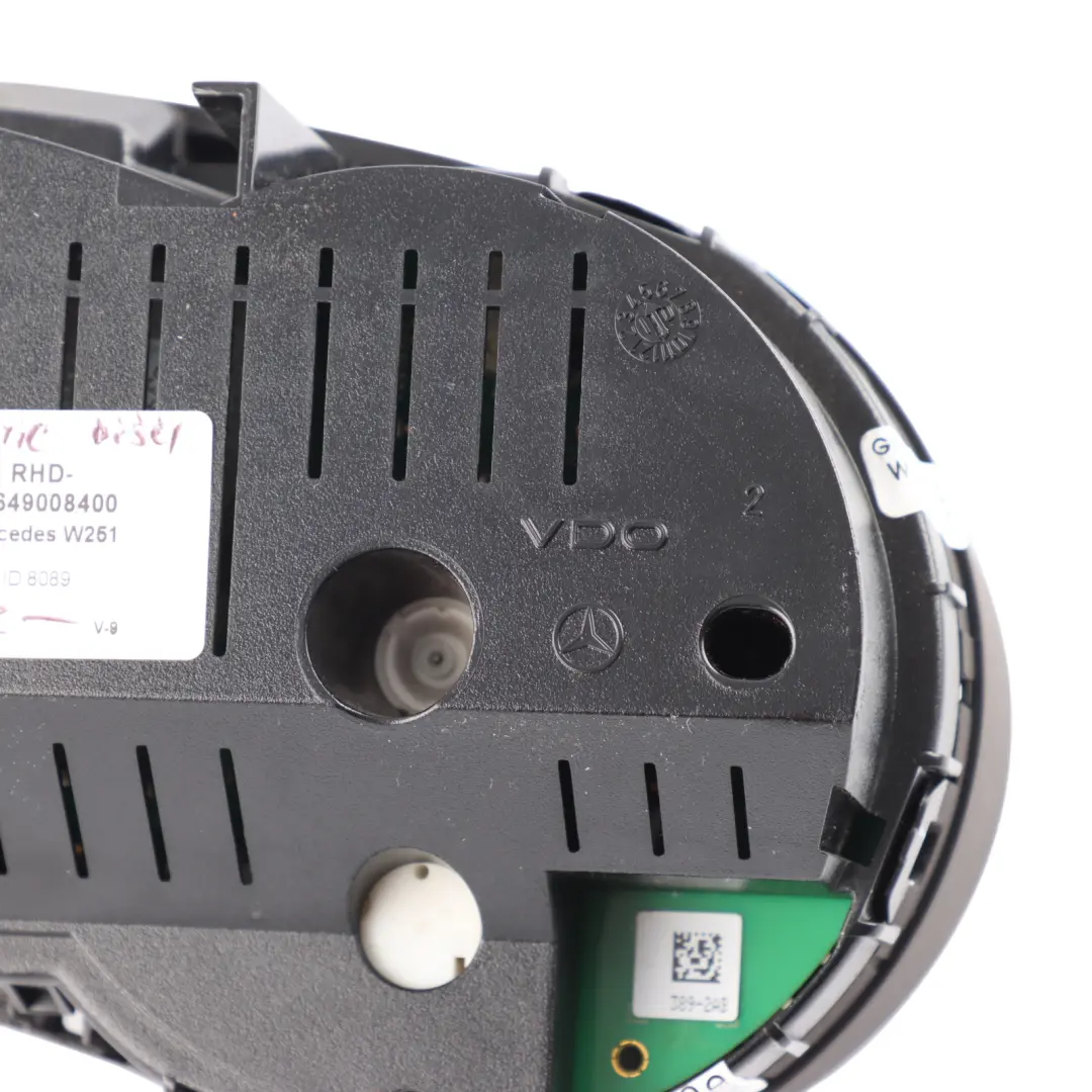 Instrument Cluster Speedo Clocks Diesel Automatic to Mercedes W251 with Part number A1649008400 Mercedes W251 Instrument Cluster Speedo Clocks Diesel Automatic - SKU RHD-A1649008400 - Part number A1649008400