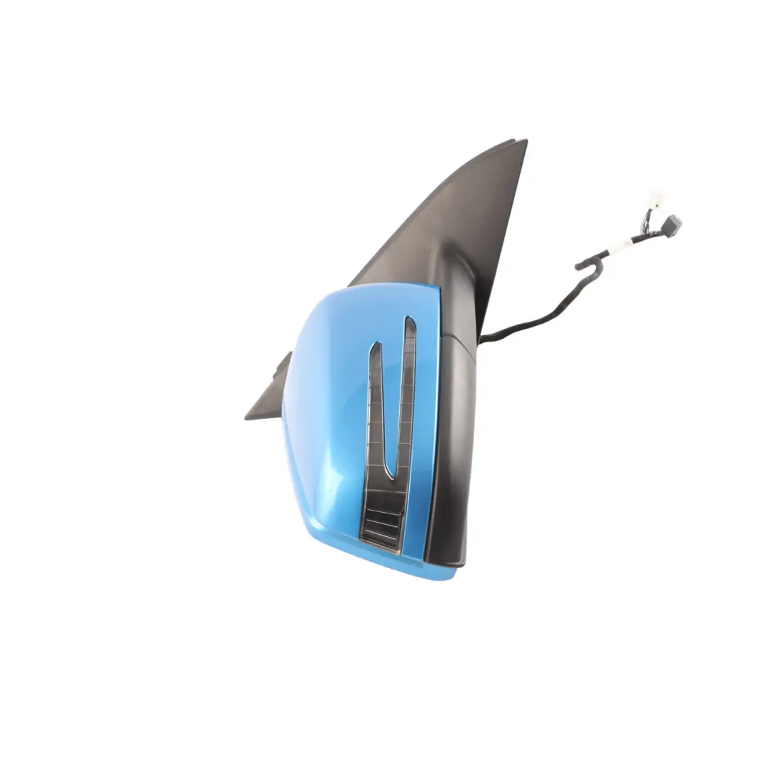 Mercedes W176 Wing Mirror Door Outside Power Fold Right O/S South Seas Blue-162 - SKU RHD-A1768100400-SSB - Part number A1768100400