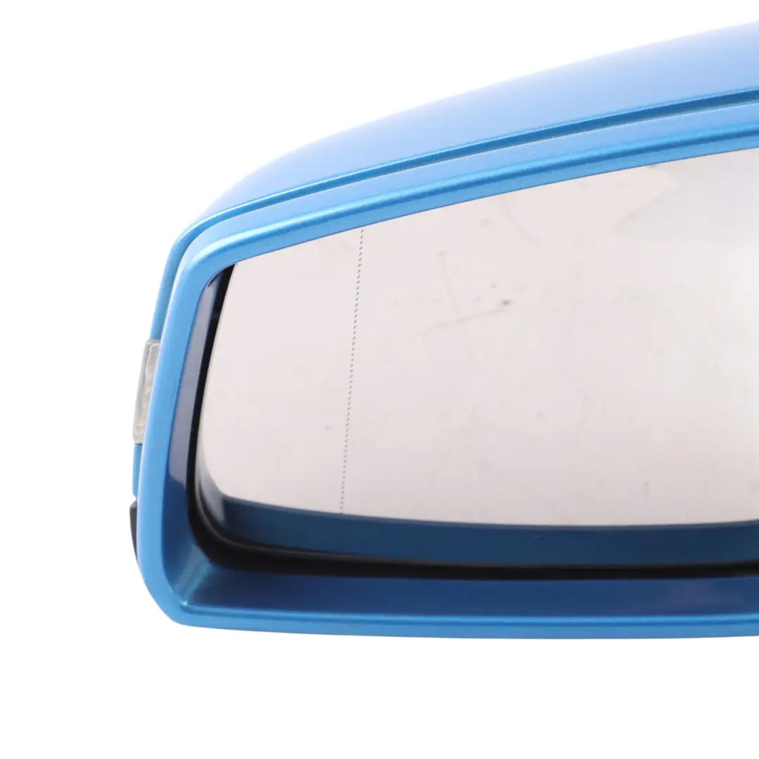 Mercedes W176 Wing Mirror Door Power Fold Left N/S South Seas Blue Metallic-162 - SKU RHD-A1768100500-SSB - Part number A1768100500