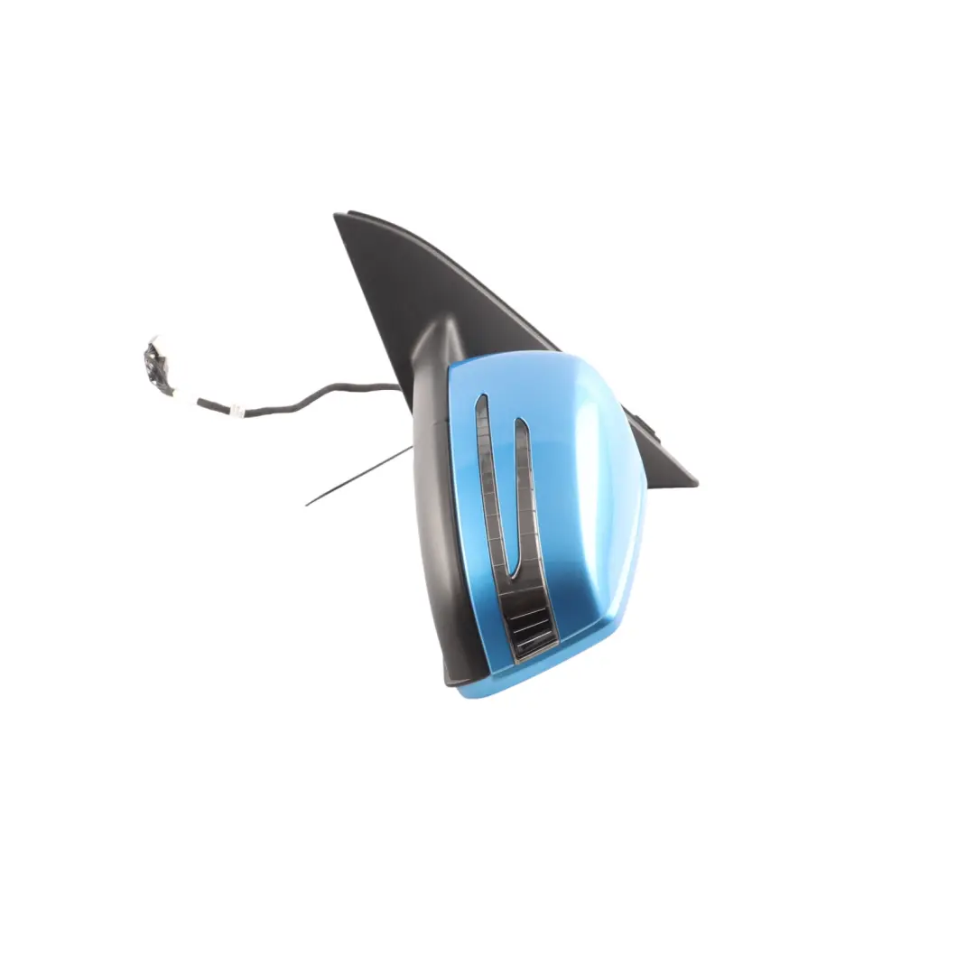 Mercedes W176 Wing Mirror Door Power Fold Left N/S South Seas Blue Metallic-162 - SKU RHD-A1768100500-SSB - Part number A1768100500