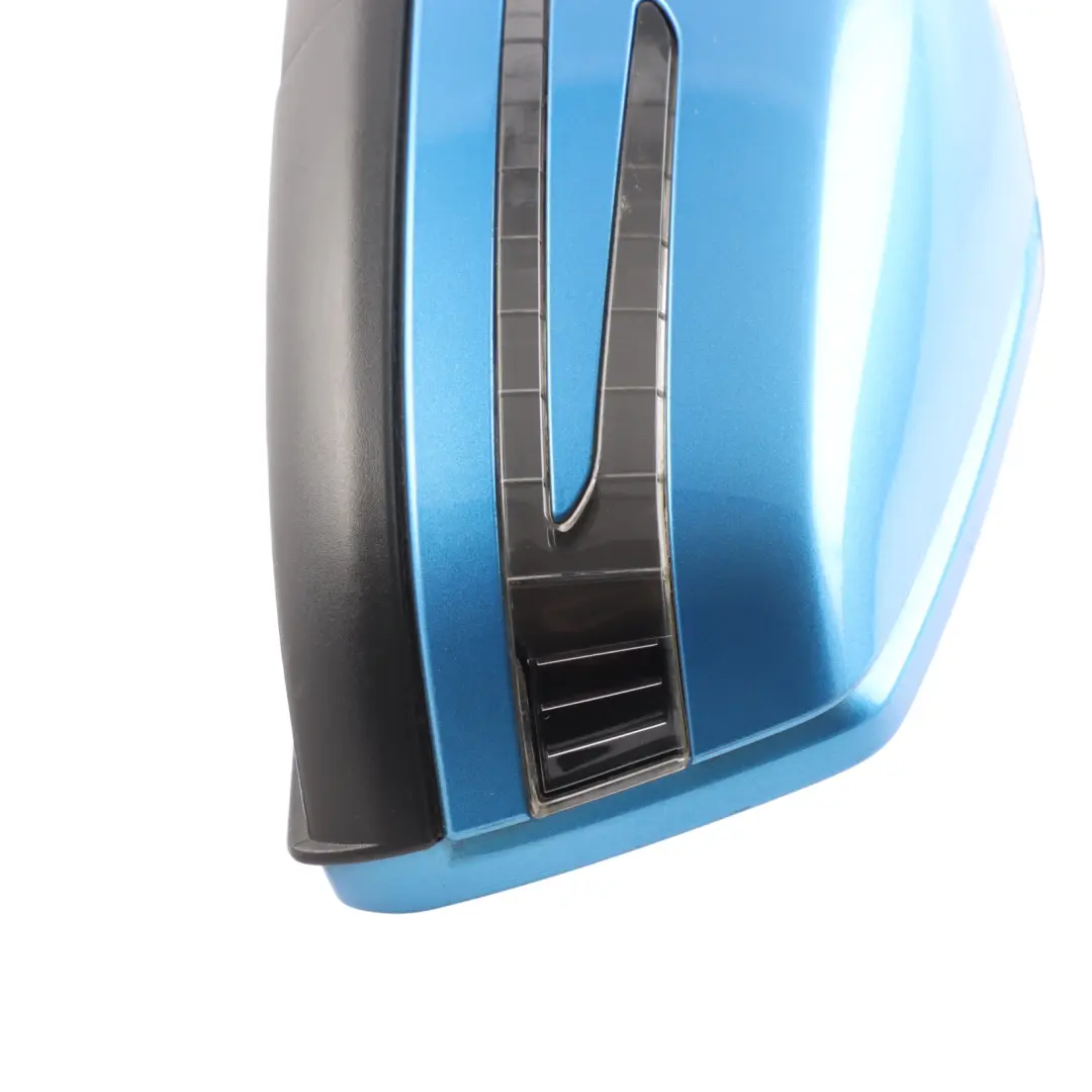 Wing Mirror Door Power Fold Left N/S South Seas Blue Metallic-162 to Mercedes W176 with Part number A1768100500 Mercedes W176 Wing Mirror Door Power Fold Left N/S South Seas Blue Metallic-162 - SKU RHD-A1768100500-SSB - Part number A1768100500