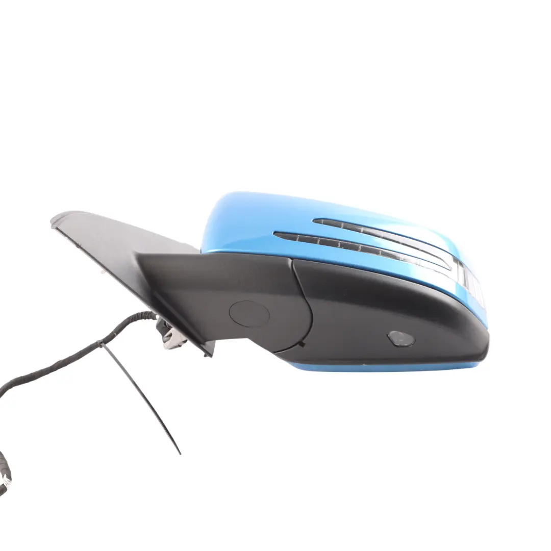 Wing Mirror Door Power Fold Left N/S South Seas Blue Metallic-162 to Mercedes W176 with Part number A1768100500 Mercedes W176 Wing Mirror Door Power Fold Left N/S South Seas Blue Metallic-162 - SKU RHD-A1768100500-SSB - Part number A1768100500