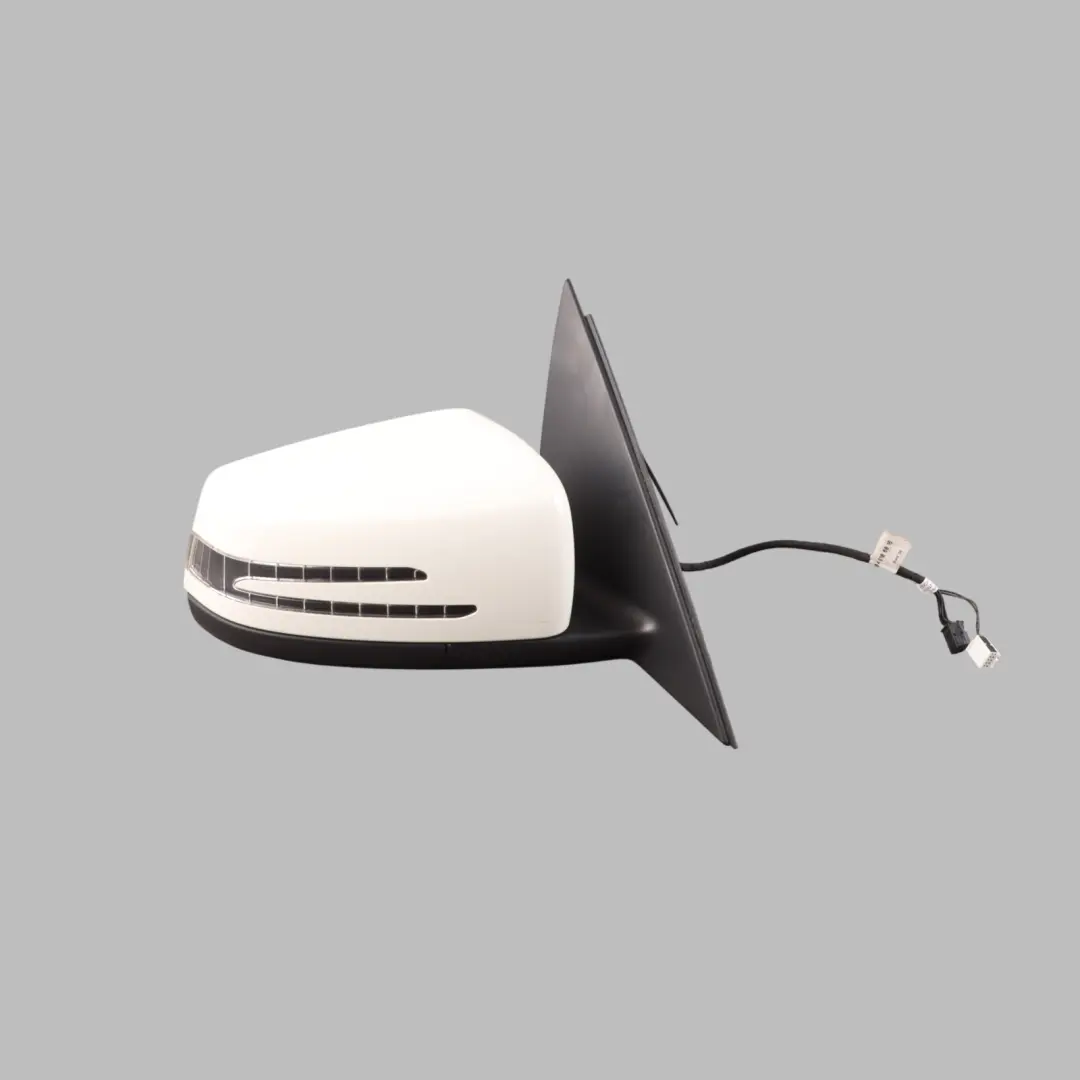 Mercedes W204 Wing Mirror Power Fold Auto Dip Right O/S Door Calcite White - 650 - SKU RHD-A2048104076-CW1 - Part number A2048104076