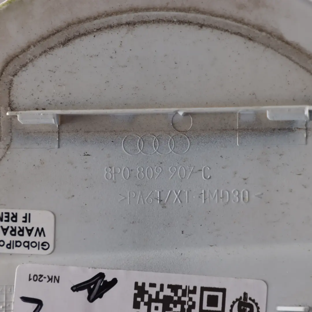 Audi A3 8P Fuel Filler Flap Cap Cover Ibis White - Y9C - SKU 8P0809907C-IWH - Part number 8P0809907C
