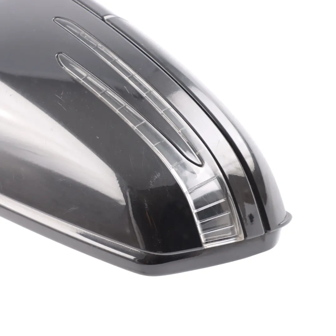 Mercedes C207 Wing Mirror Door Right O/S High Gloss Auto Dip Obsidian Black 197 - SKU RHD-A2078101676-OB1 - Part number A2078101676