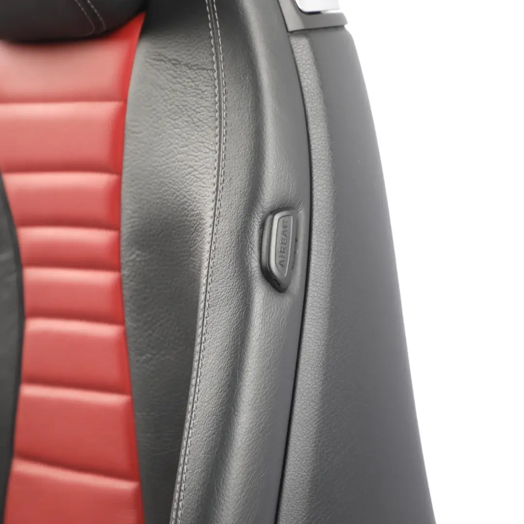 Mercedes C238 Front Seat Left N/S Interior Heated AMG Line Leather Black Red - SKU RHD-A2389101004-1 - Part number A2389101004