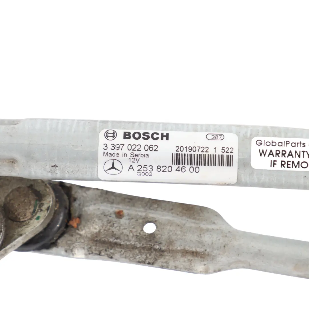 Mercedes X253 Wiper Motor Front Windscreen Wiper Linkage System - SKU RHD-A2538204600 - Part number A2538204600
