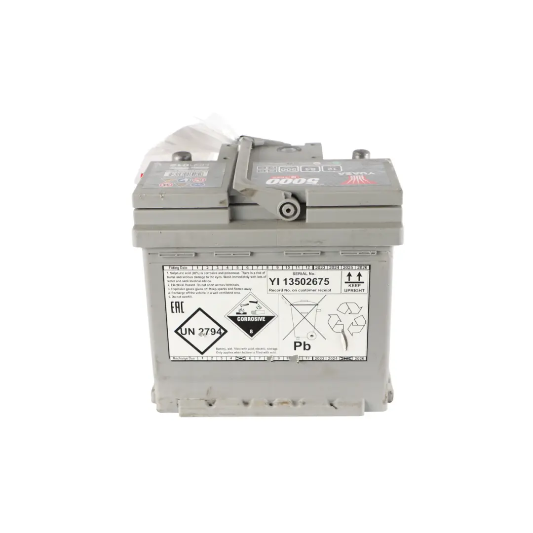 YUASA 5000 Silver High Performance Battery 12V 54Ah 500A HSB012 to with Part number YUASA-54AH YUASA 5000 Silver High Performance Battery 12V 54Ah 500A HSB012 - SKU YUASA-54AH - Part number YUASA-54AH