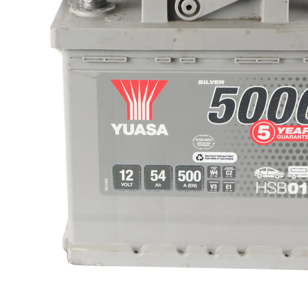  YUASA 5000 Silver High Performance Battery 12V 54Ah 500A HSB012 - SKU YUASA-54AH - Part number YUASA-54AH