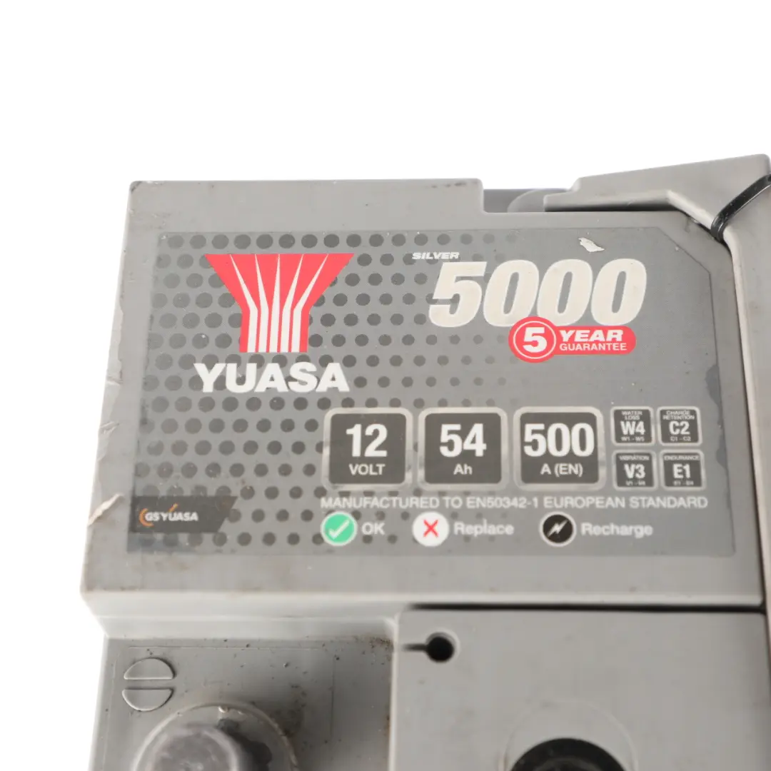  YUASA 5000 Silver High Performance Battery 12V 54Ah 500A HSB012 - SKU YUASA-54AH - Part number YUASA-54AH