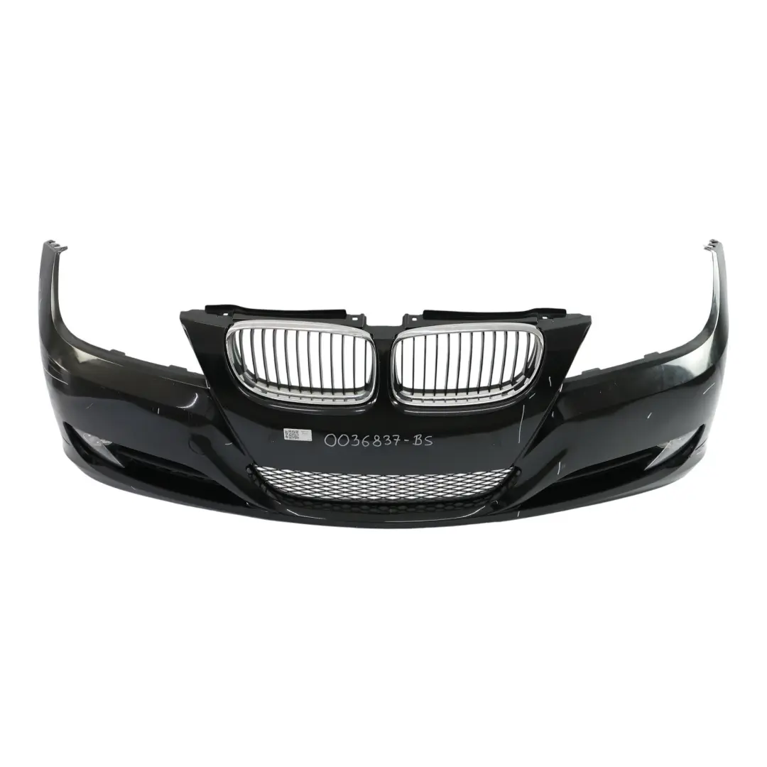 BMW E90 E91 LCI Complete Front Bumper Trim Panel Black Sapphire Metallic - 475 - SKU 0036837-BS - Part number 0036837