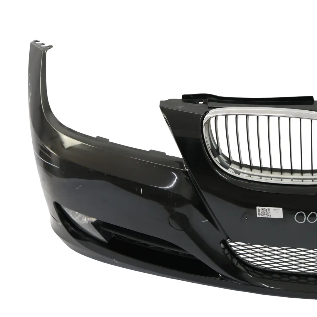 BMW E90 E91 LCI Complete Front Bumper Trim Panel Black Sapphire Metallic - 475 - SKU 0036837-BS - Part number 0036837