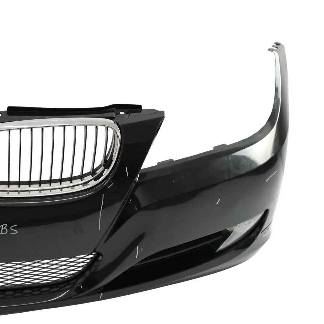 BMW E90 E91 LCI Complete Front Bumper Trim Panel Black Sapphire Metallic - 475 - SKU 0036837-BS - Part number 0036837