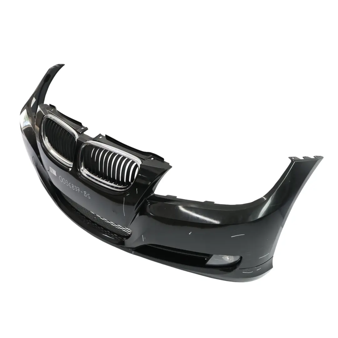 BMW E90 E91 LCI Complete Front Bumper Trim Panel Black Sapphire Metallic - 475 - SKU 0036837-BS - Part number 0036837