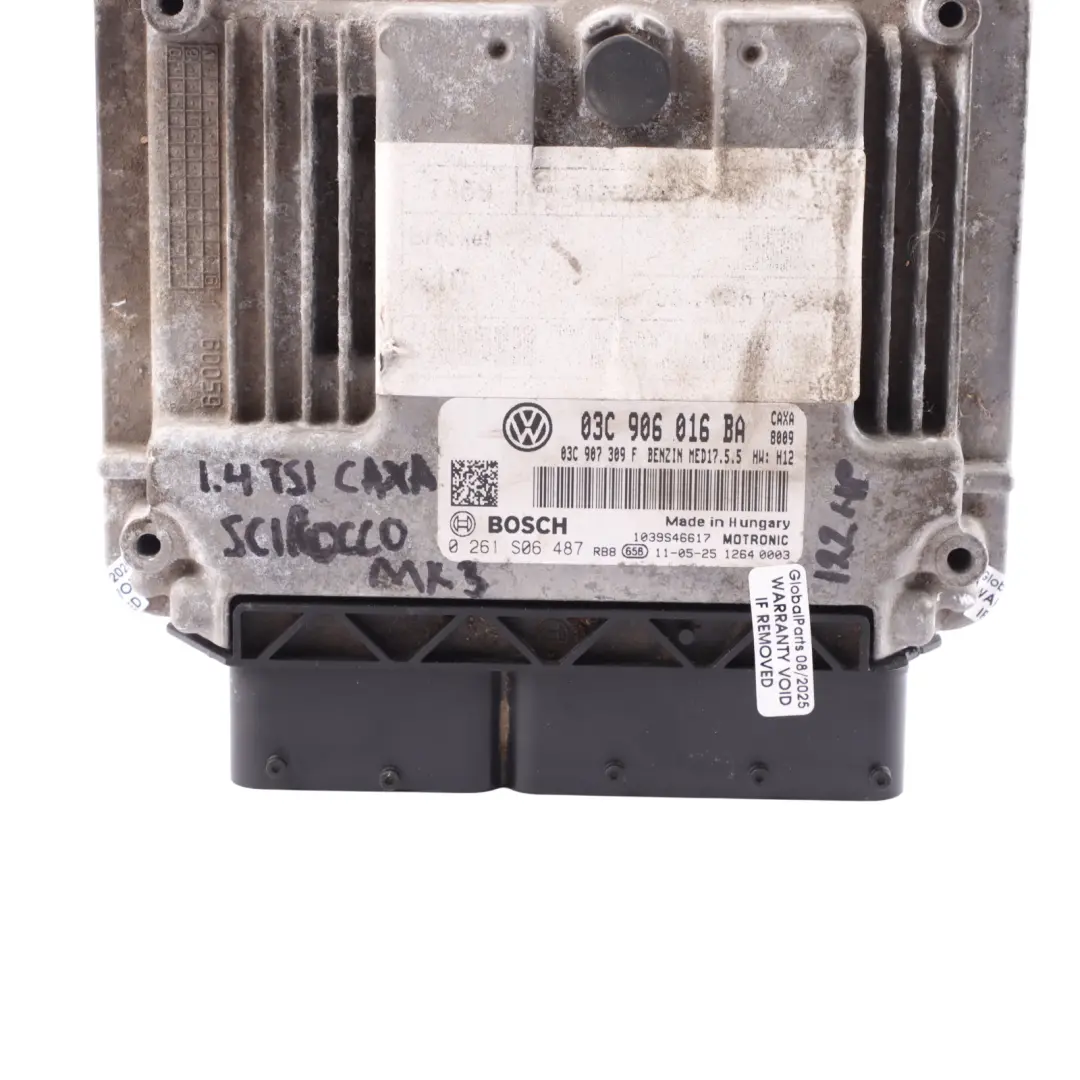 Volkswagen Scirocco Mk3 1.4 TSI CAXA 122HP Engine Control ECU Manual - SKU 03C906016BA - Part number 03C906016BA