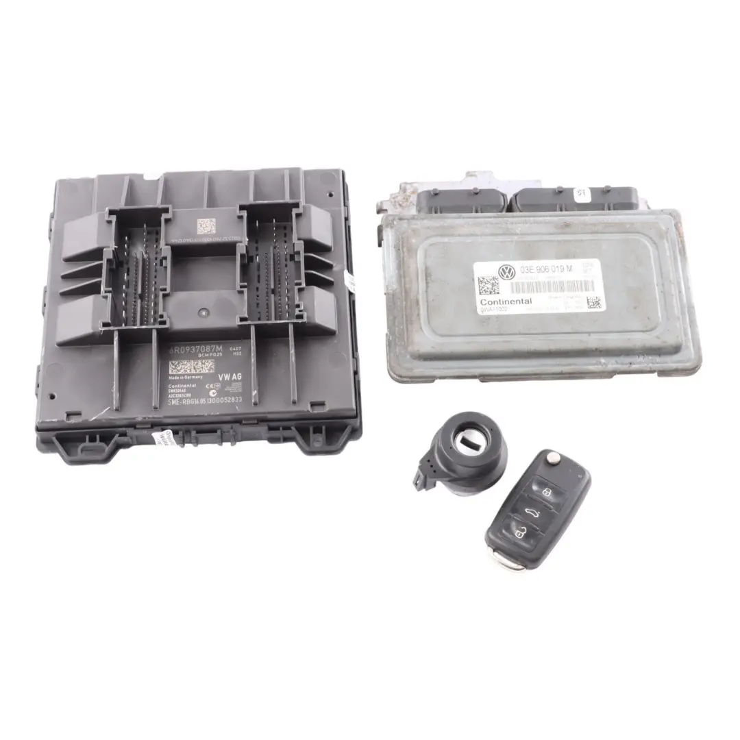 Volkswagen Polo 6R 1.2 Petrol CGPB 60HP Engine ECU Kit BCM + Key - SKU 03E906019M-1 - Part number 03E906019M