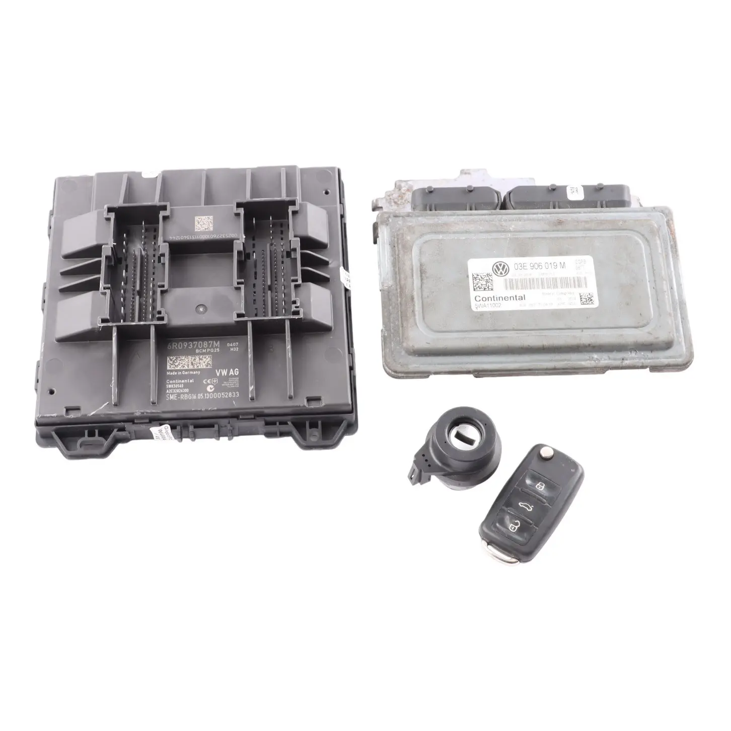 Volkswagen Polo 6R 1.2 Petrol CGPB 60HP Engine ECU Kit 03E906019M BCM + Key