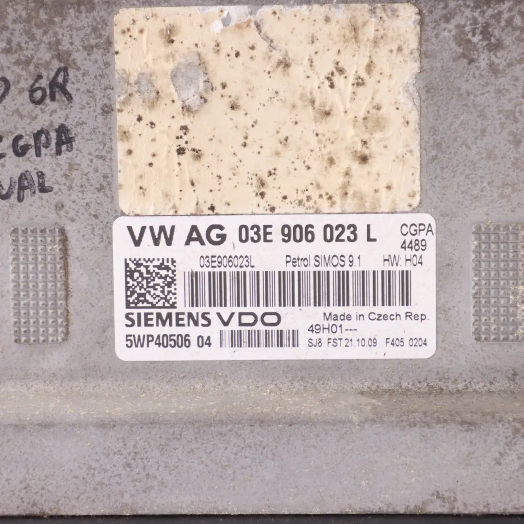 Volkswagen Polo 6R 1.2 MPI CGPB 60HP Engine Control ECU Manual - SKU 03E906023L - Part number 03E906023L
