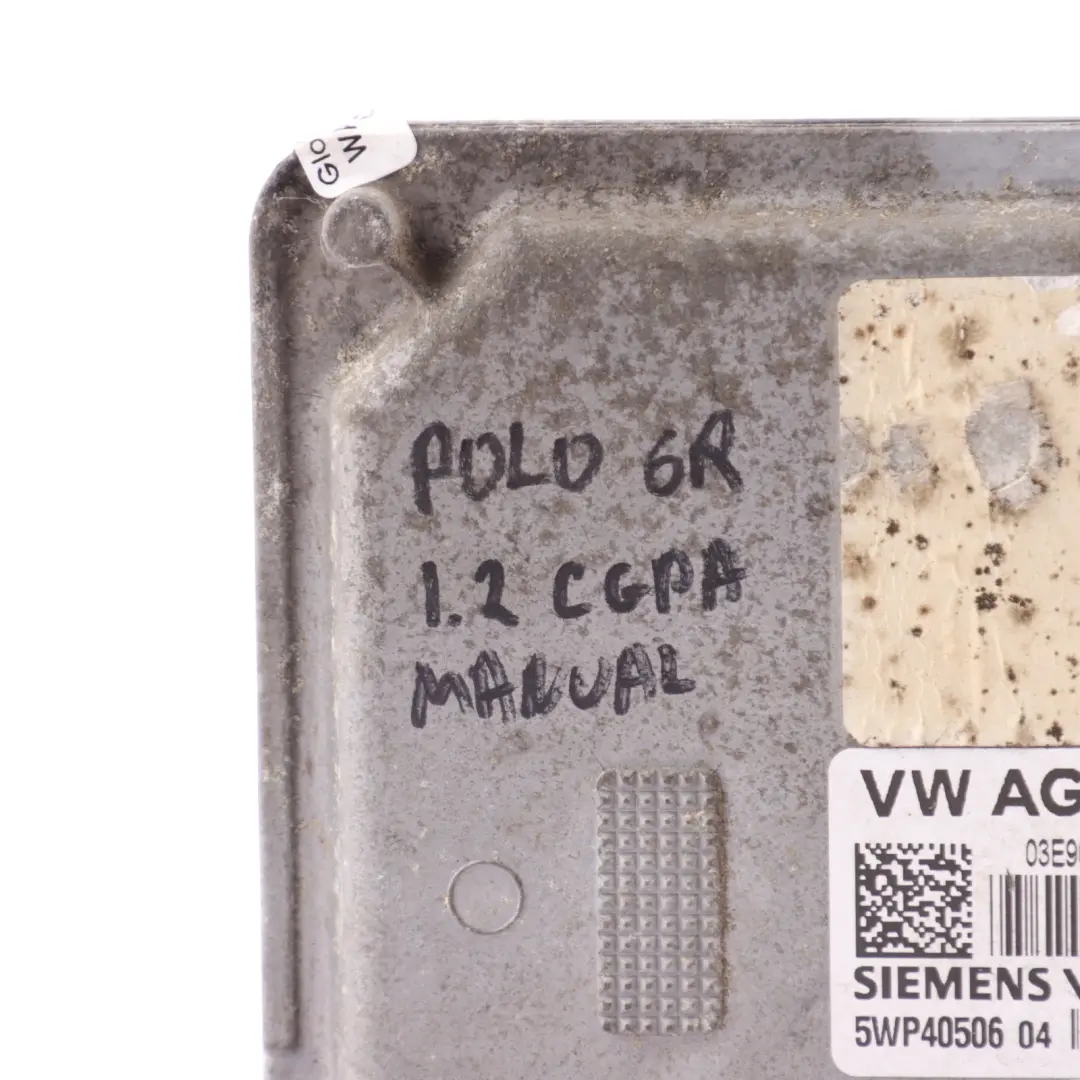Volkswagen Polo 6R 1.2 MPI CGPB 60HP Engine Control ECU Manual - SKU 03E906023L - Part number 03E906023L