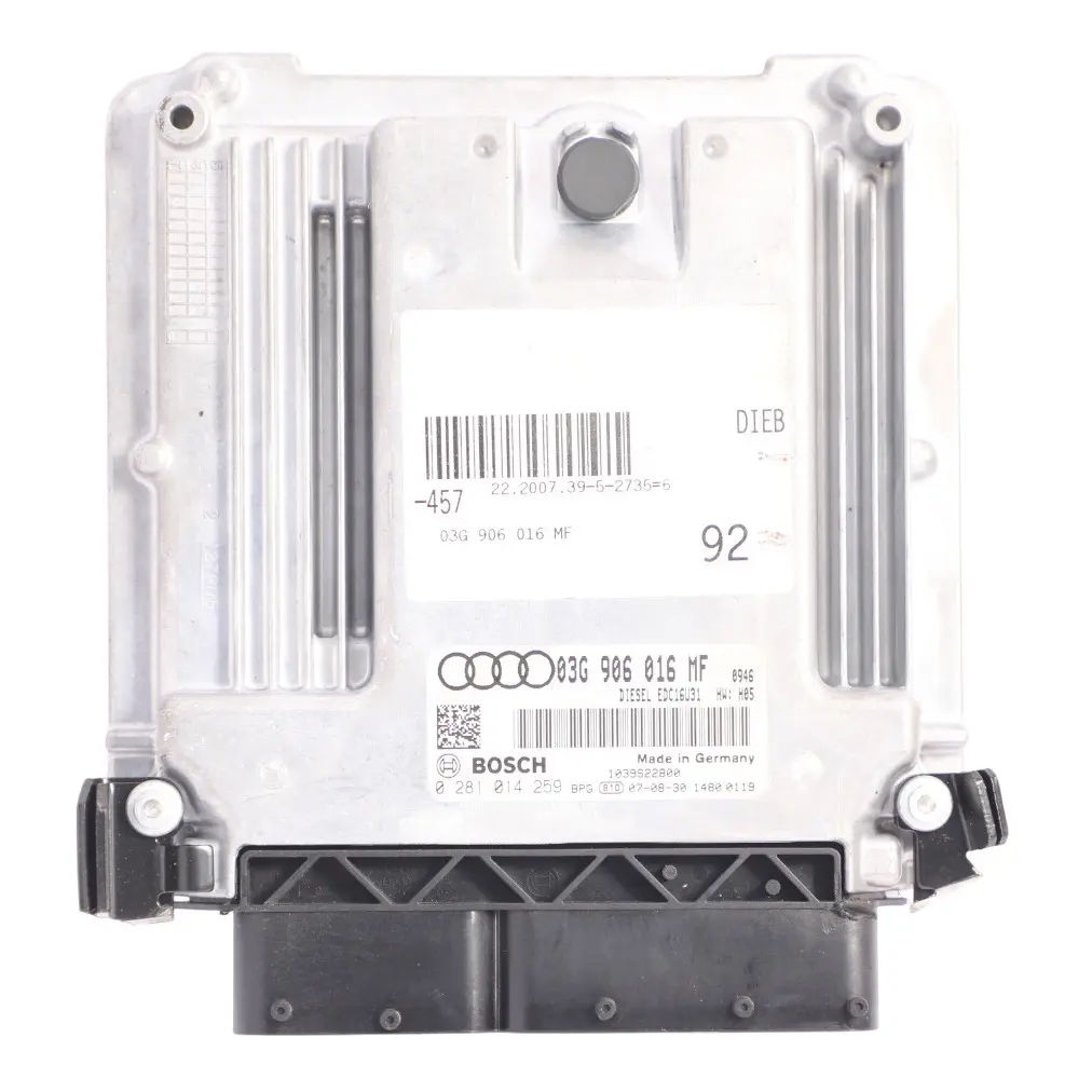 BRE 140HP Engine Control Unit ECU Automatic to Audi A6 C6 2.0 TDI with Part number 03G906016MF Audi A6 C6 2.0 TDI BRE 140HP Engine Control Unit ECU Automatic - SKU 03G906016MF - Part number 03G906016MF