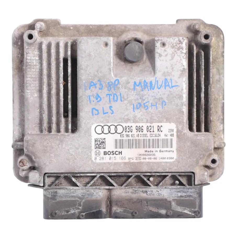 Audi A3 8P 1.9 TDI BLS 105HP Engine Control Unit Module ECU 03G906021RC Manual