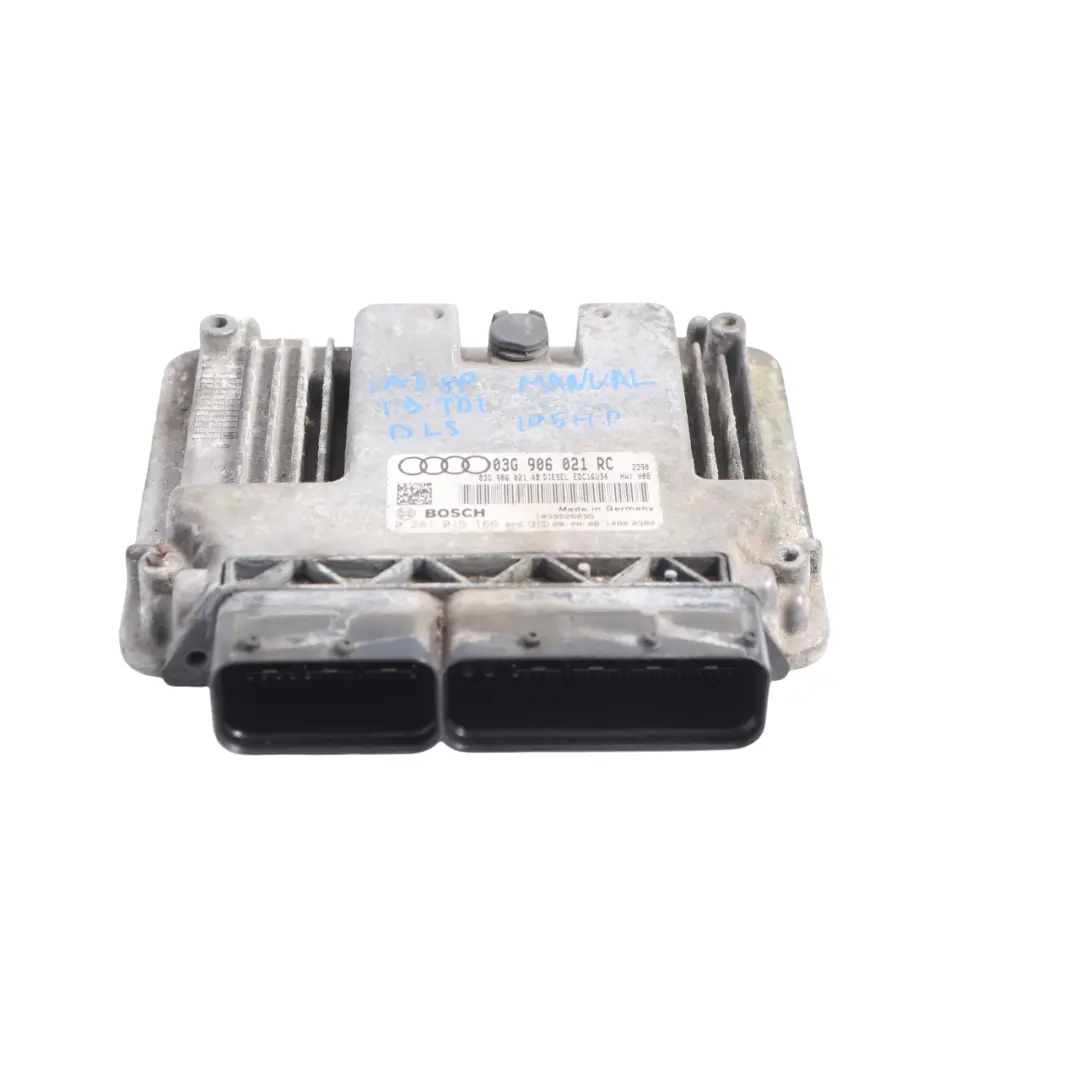 Audi A3 8P 1.9 TDI BLS 105HP Engine Control Unit Module ECU Manual - SKU 03G906021RC - Part number 03G906021RC
