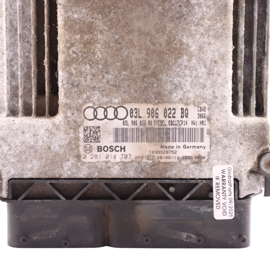 CBAB 140HP Engine Control ECU Kit Manual to Audi A3 8P 2.0 TDI with Part number 03L906022BQ Audi A3 8P 2.0 TDI CBAB 140HP Engine Control ECU Kit Manual - SKU 03L906022BQ-2 - Part number 03L906022BQ