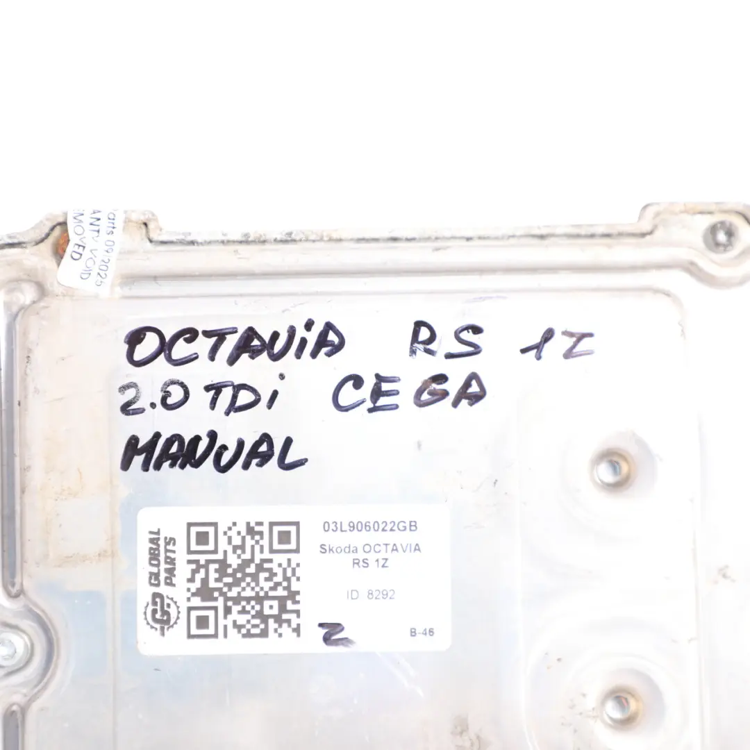 1Z 2.0 TDI CEGA 170HP Engine Control ECU Manual to Skoda Octavia RS with Part number 03L906022GB Skoda Octavia RS 1Z 2.0 TDI CEGA 170HP Engine Control ECU Manual - SKU 03L906022GB - Part number 03L906022GB