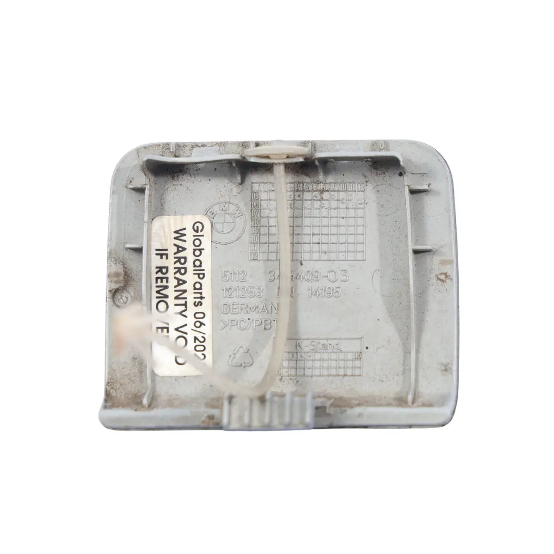 BMW X3 E83 Rear Bumper Cover Flap Towing Eye Rear Bumper Silber Grau - A08 - SKU 0403476-SBG - Part number 0403476